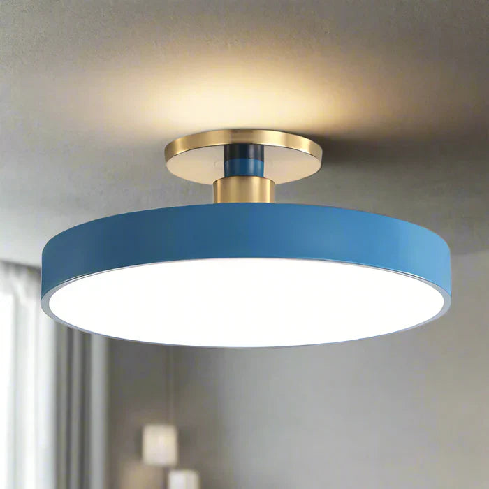 Rund LED-loftlampe i skandinavisk stil
