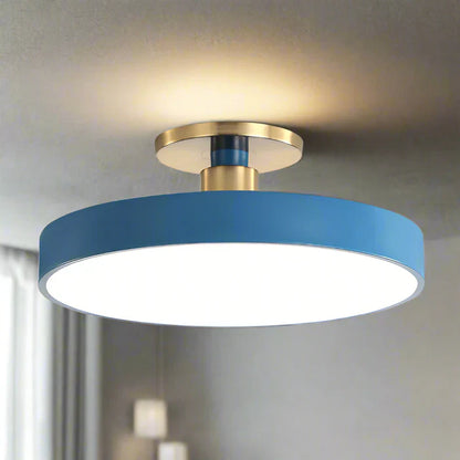 Rund LED-loftlampe i skandinavisk stil