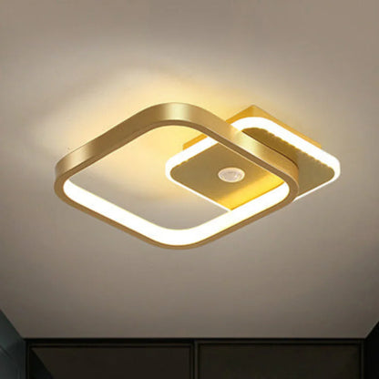 Moderne LED-loftlampe med geometrisk design