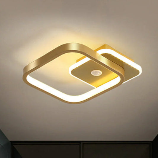 Moderne LED-loftlampe med geometrisk design