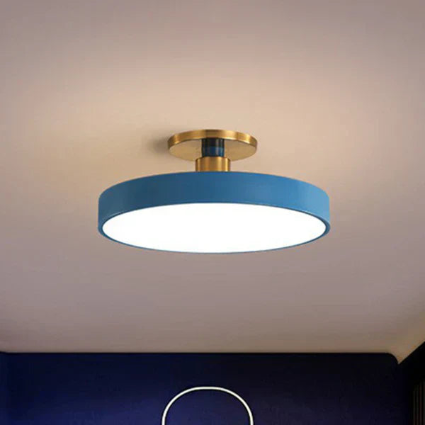 Rund LED-loftlampe i skandinavisk stil