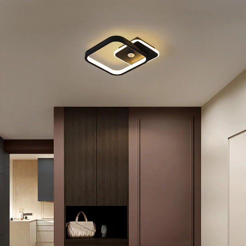Moderne LED-loftlampe med geometrisk design