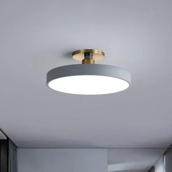 Rund LED-loftlampe i skandinavisk stil