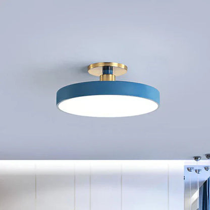 Rund LED-loftlampe i skandinavisk stil