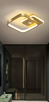 Moderne LED-loftlampe med geometrisk design