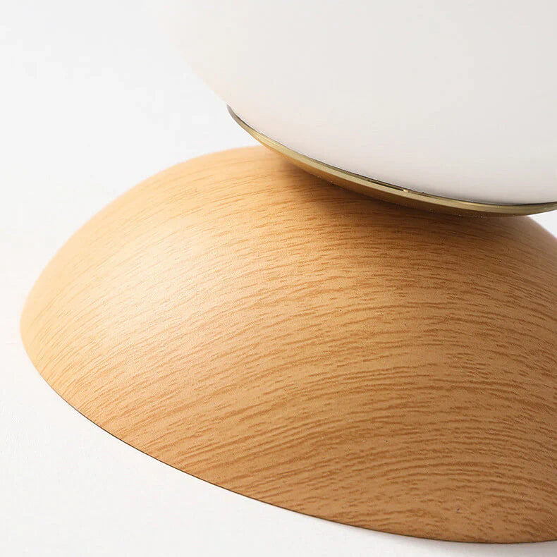 Moderne loftlampe i japansk stil med træbund – minimalistisk kugle