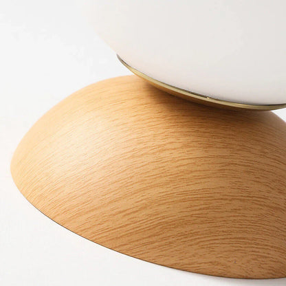 Moderne loftlampe i japansk stil med træbund – minimalistisk kugle