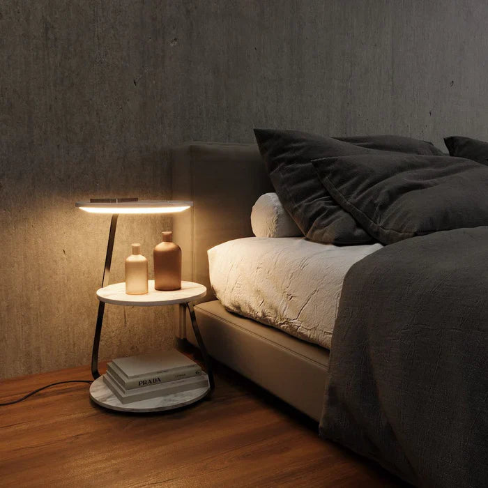 Moderne sengebord med indbygget LED-belysning
