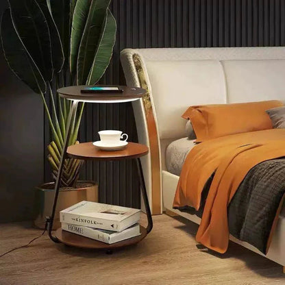 Moderne sengebord med indbygget LED-belysning