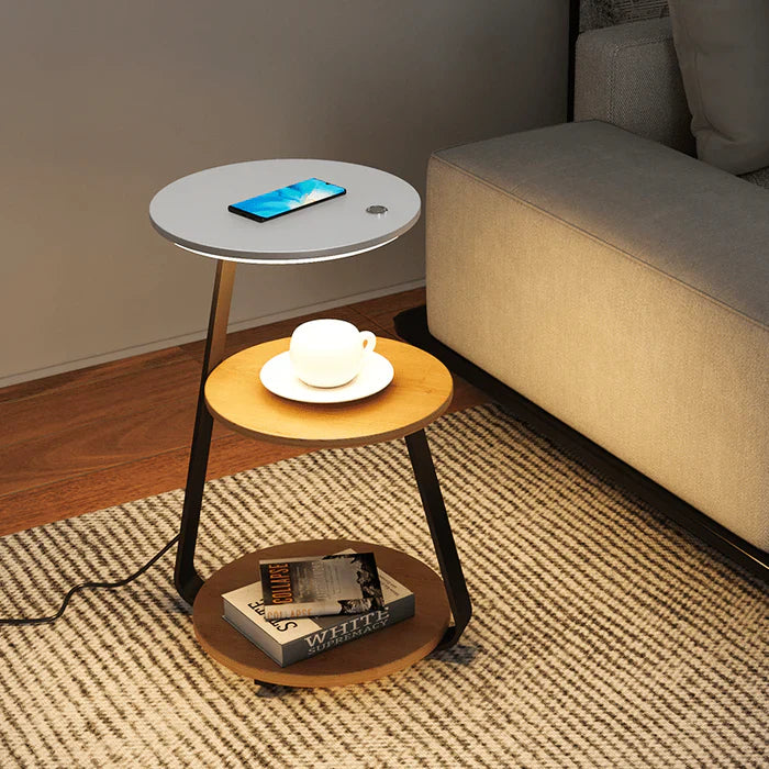 Moderne sengebord med indbygget LED-belysning