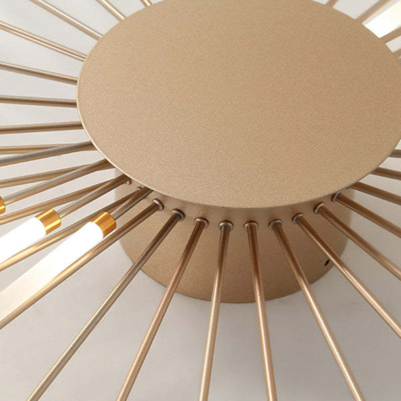 Moderne LED-lysekrone med solstråle-design