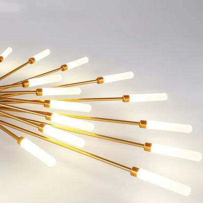 Moderne LED-lysekrone med solstråle-design