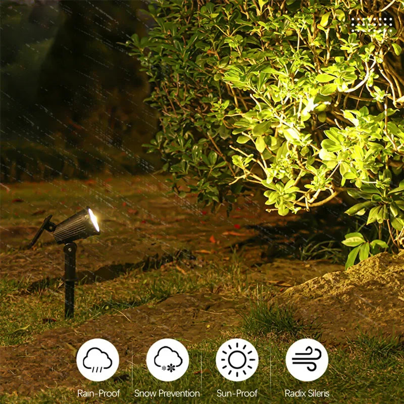 Solardrevet LED-havespot med skumringssensor