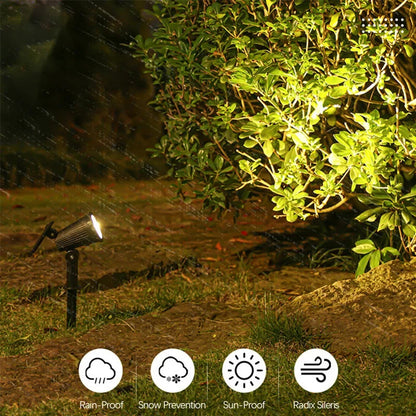 Solardrevet LED-havespot med skumringssensor