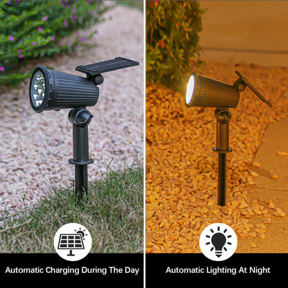Solardrevet LED-havespot med skumringssensor