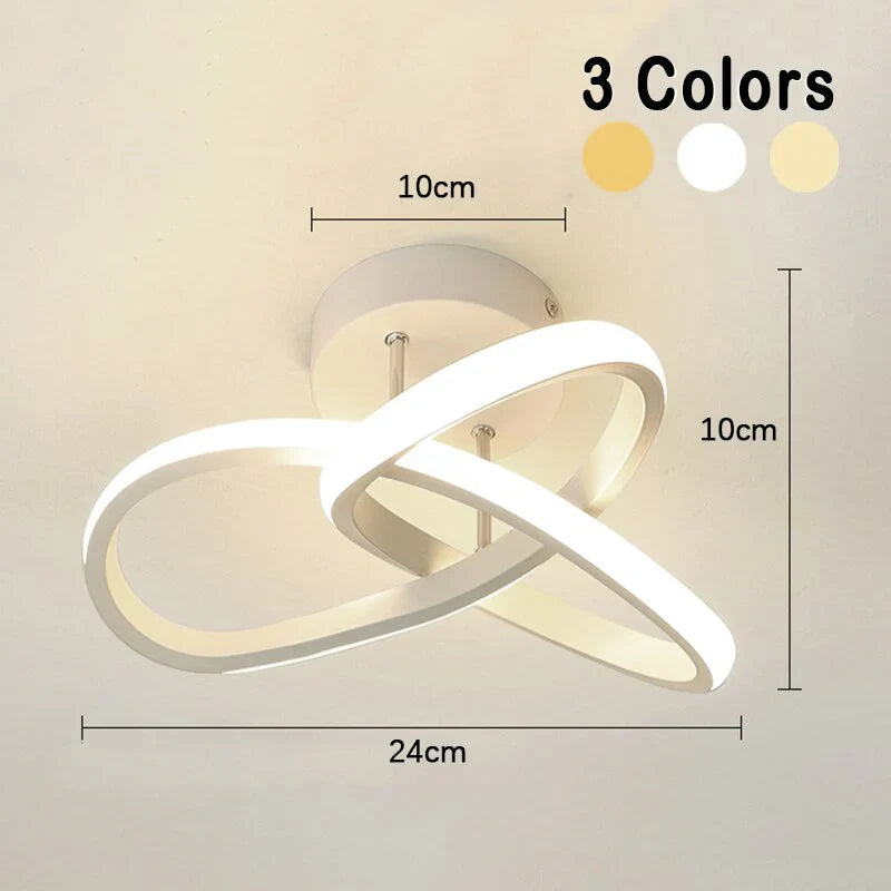 Moderne LED-loftlampe med geometrisk design