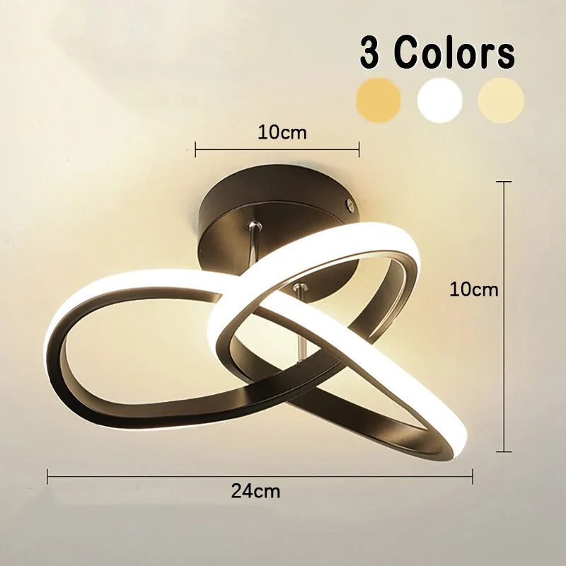 Moderne LED-loftlampe med geometrisk design