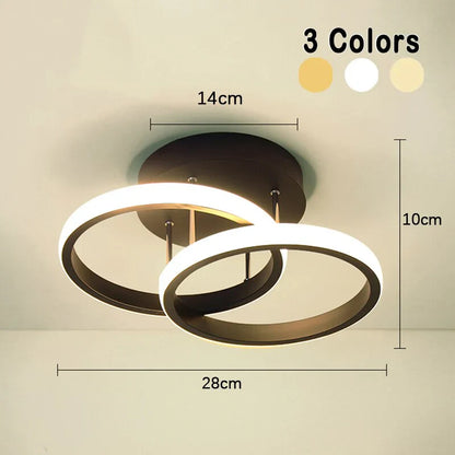 Moderne LED-loftlampe med geometrisk design