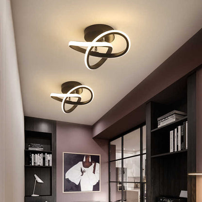 Moderne LED-loftlampe med geometrisk design
