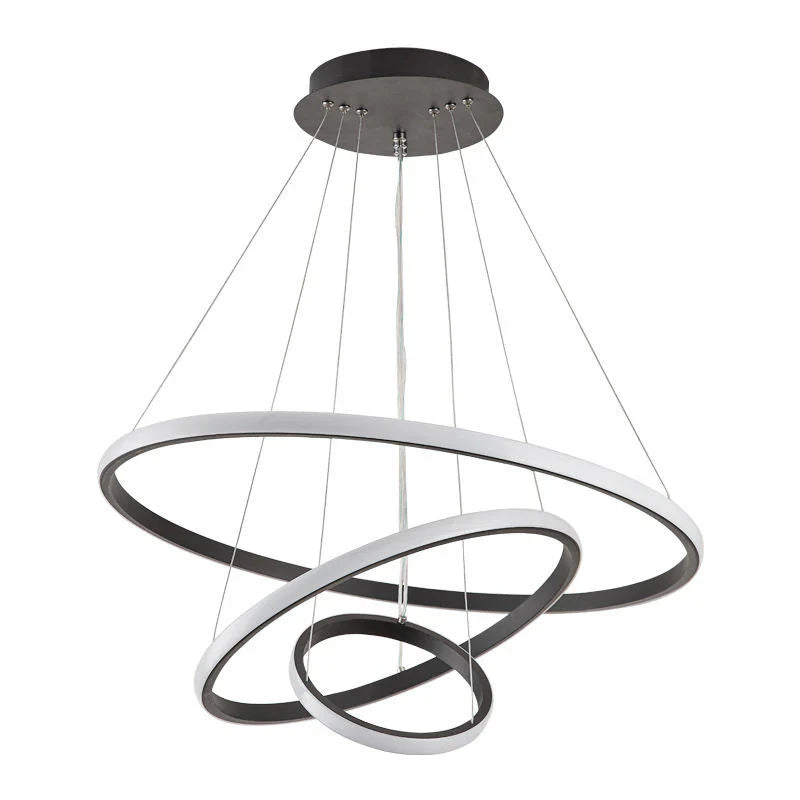 Moderne LED-pendellampe med 3D-ringe