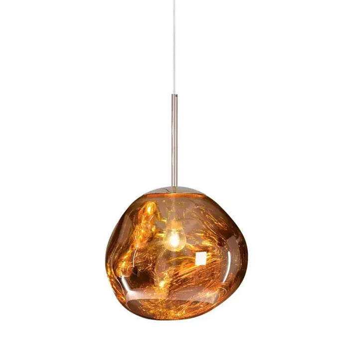 Designerpendellampe med smeltet kugle-design
