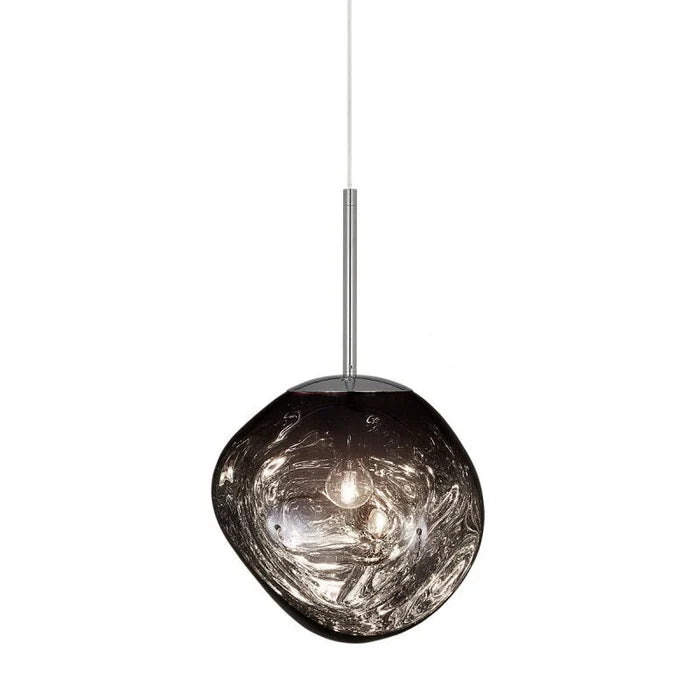 Designerpendellampe med smeltet kugle-design