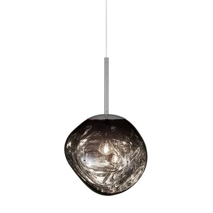 Designerpendellampe med smeltet kugle-design