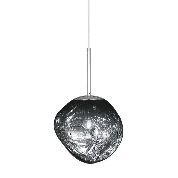 Designerpendellampe med smeltet kugle-design