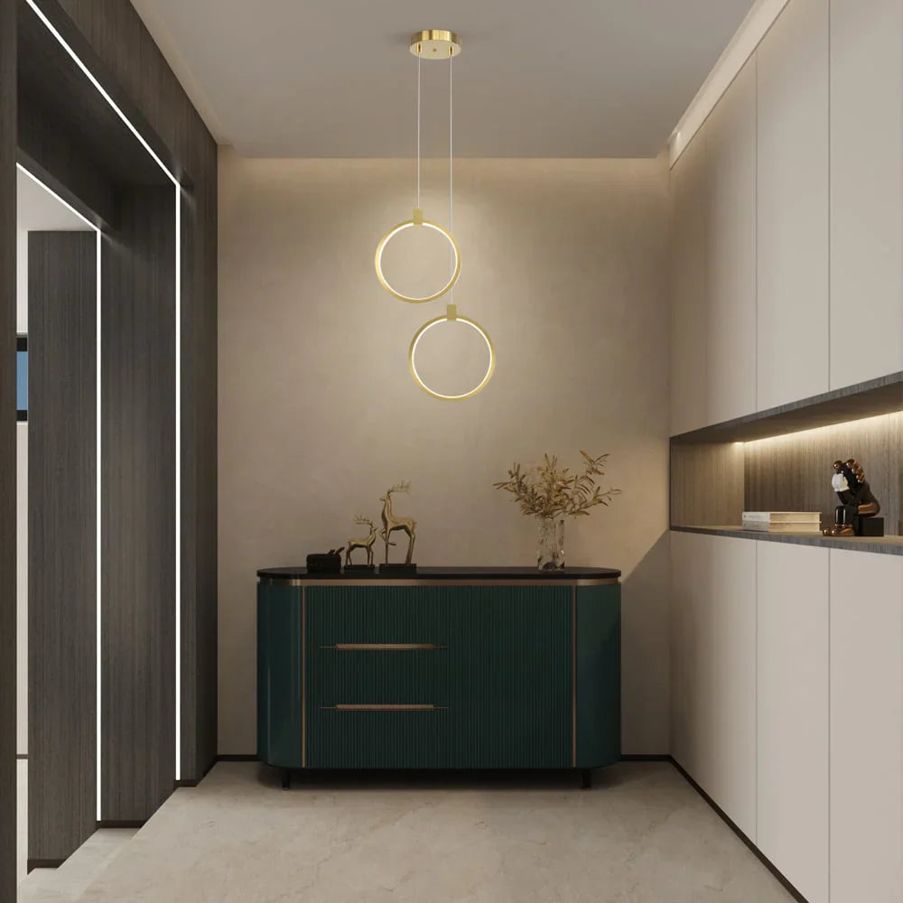 Moderne geometrisk pendellampe med LED