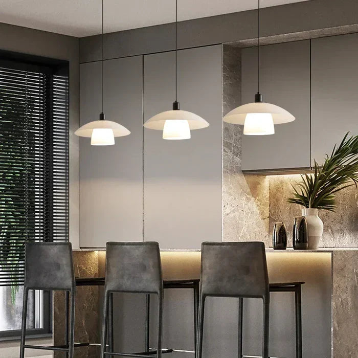 Japansk Pendellampe – Elegant Kuppelformet LED-lampe til Køkken og Spisestue