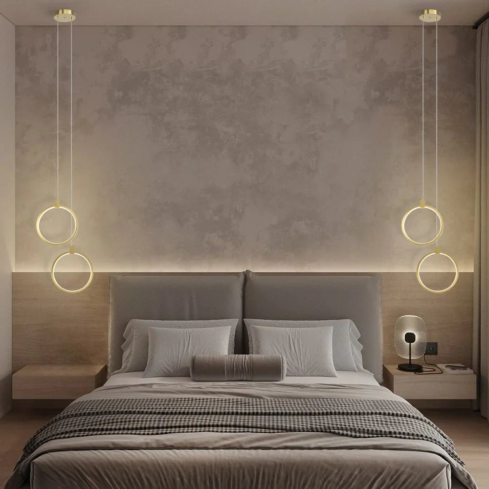 Moderne geometrisk pendellampe med LED