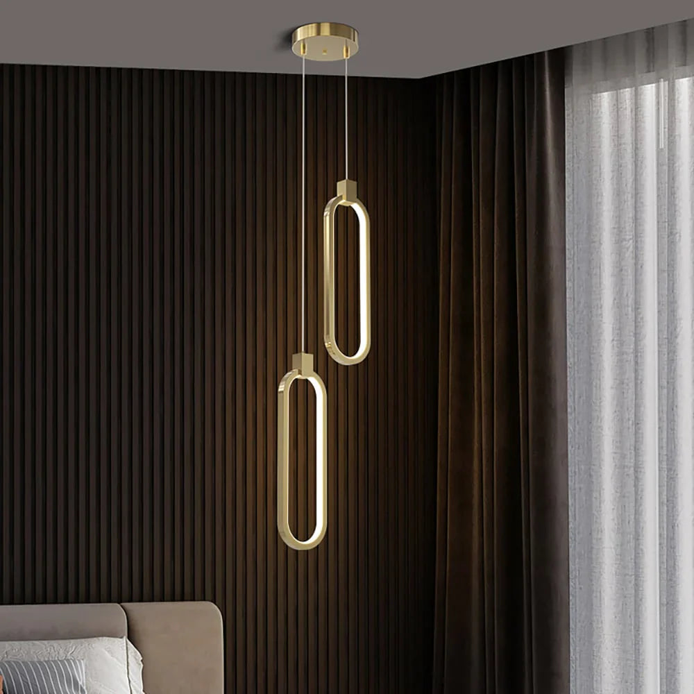 Moderne geometrisk pendellampe med LED