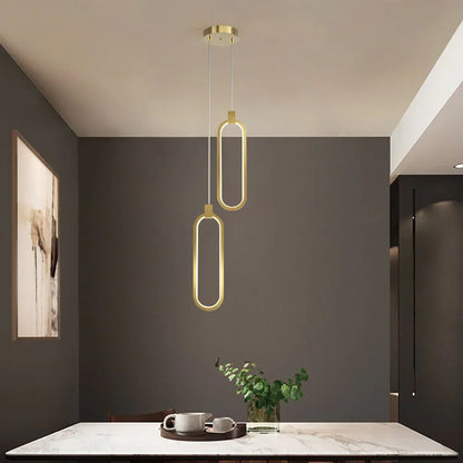 Moderne geometrisk pendellampe med LED