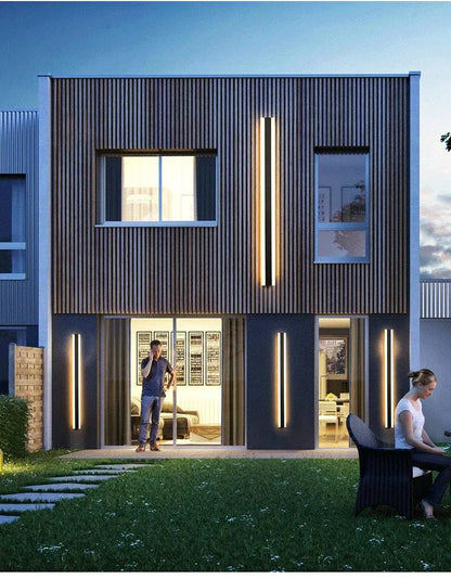 Moderne LED Væglampe – Vertikal Vandtæt Dekorativ Panel til Facade og Indendørs Brug