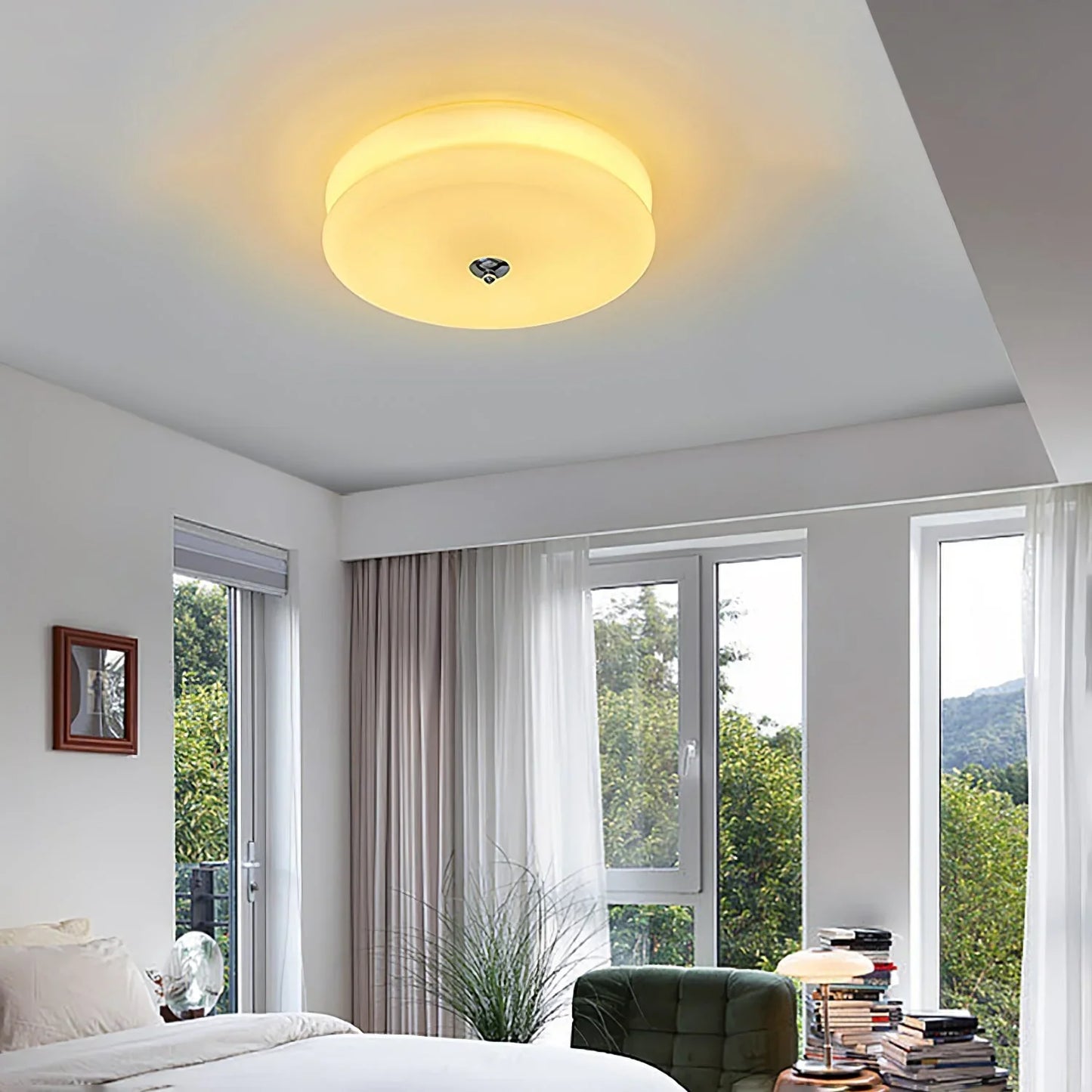 Moderne Loftlampe – Rund LED-lampe til Soveværelse, Stue og Gang