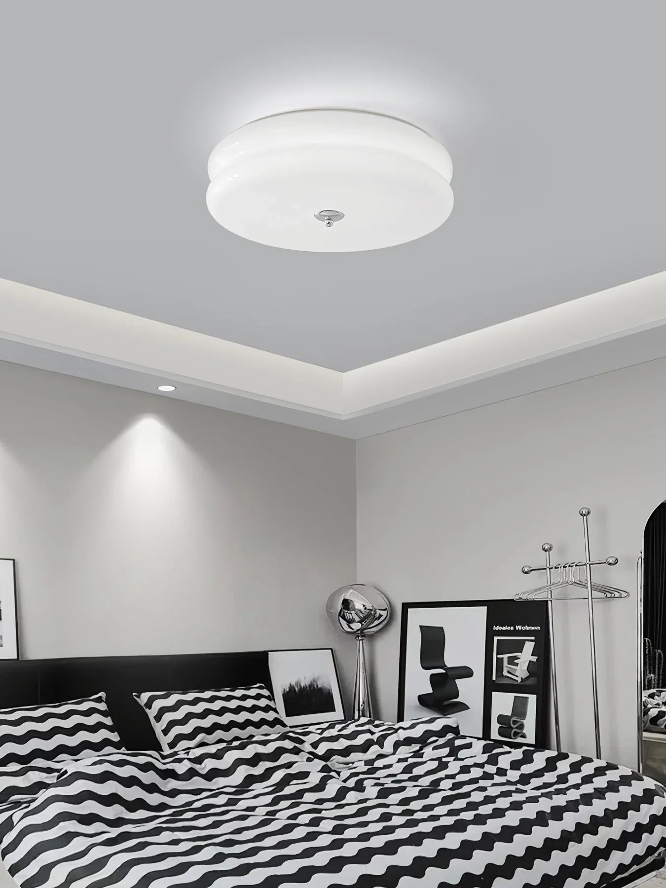Moderne Loftlampe – Rund LED-lampe til Soveværelse, Stue og Gang
