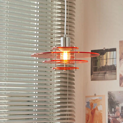 Moderne akryl pendellampe med geometrisk design