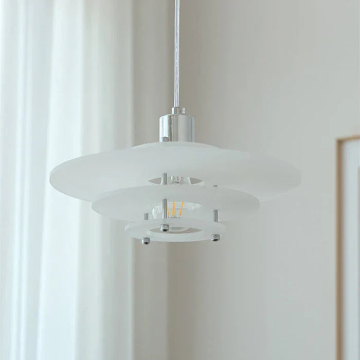 Moderne akryl pendellampe med geometrisk design