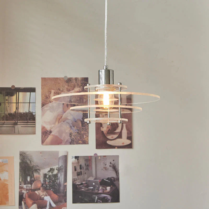 Moderne akryl pendellampe med geometrisk design