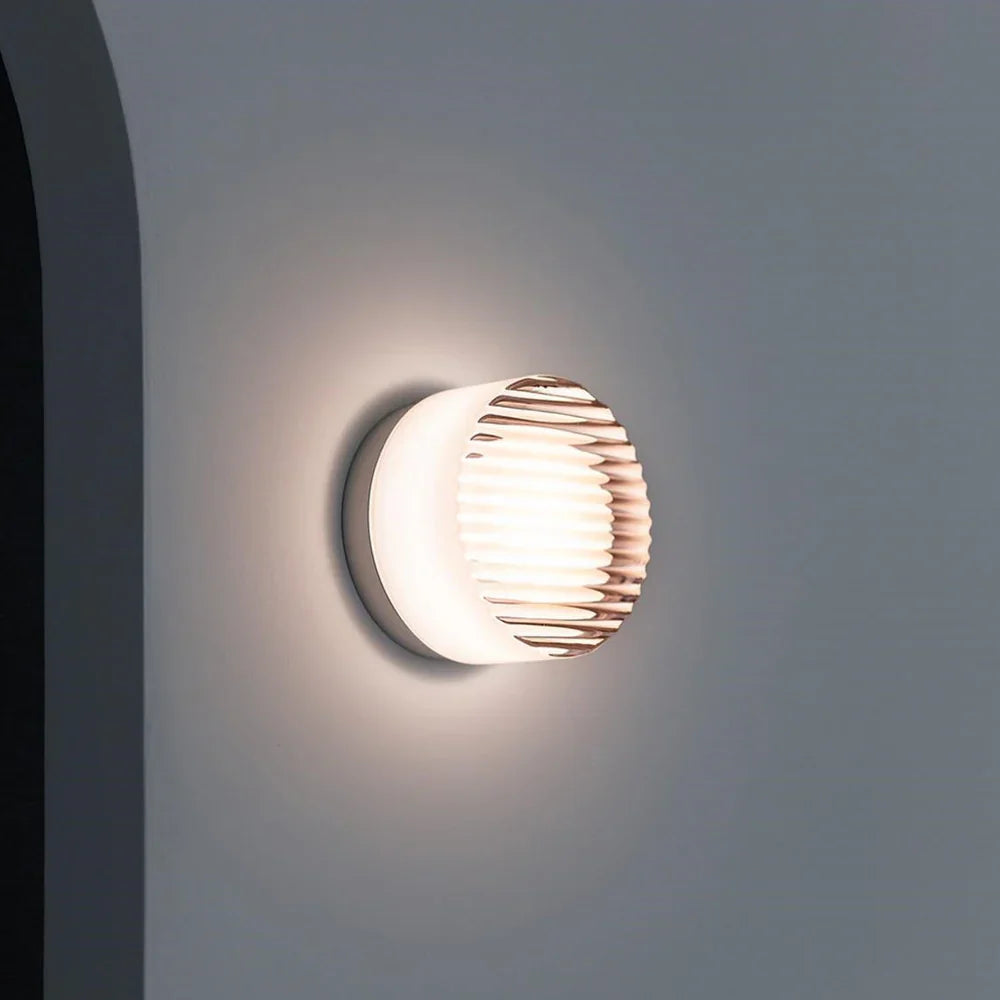 Moderne rund LED væglampe