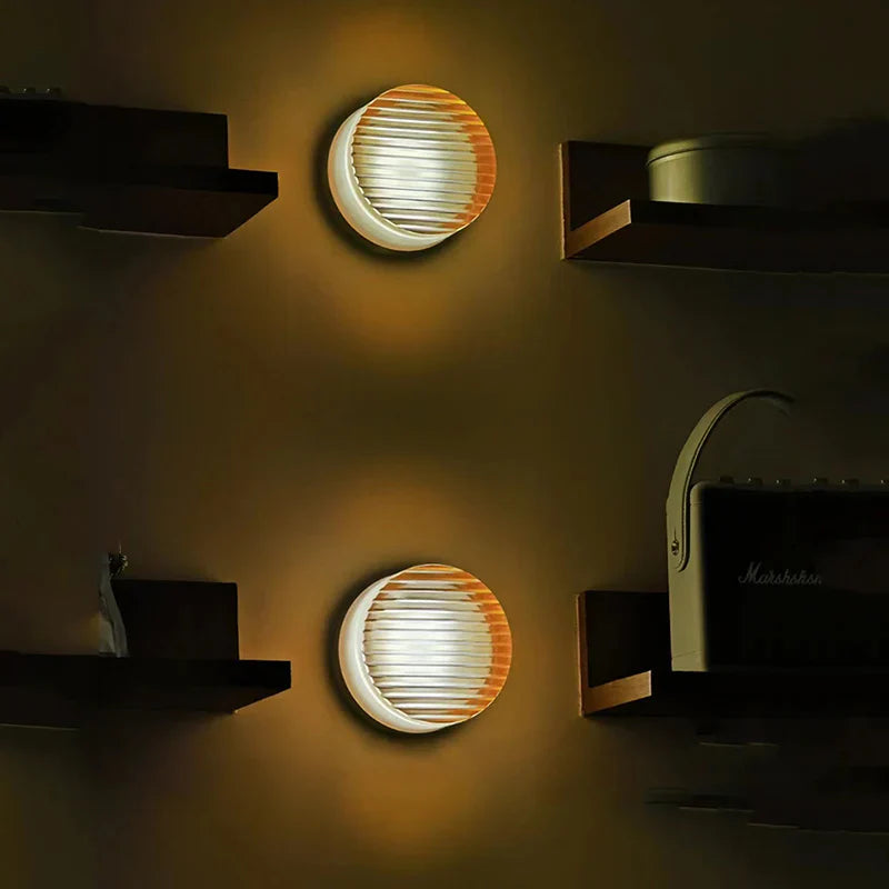 Moderne rund LED væglampe