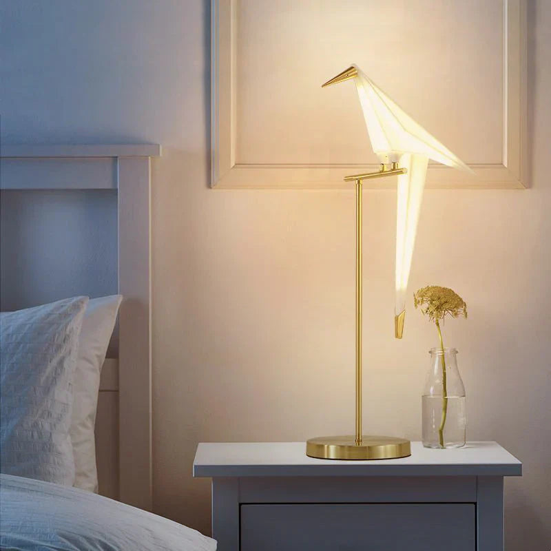 Origami Fugl Lampe | Moderne dekorativ bord- og gulvlampe
