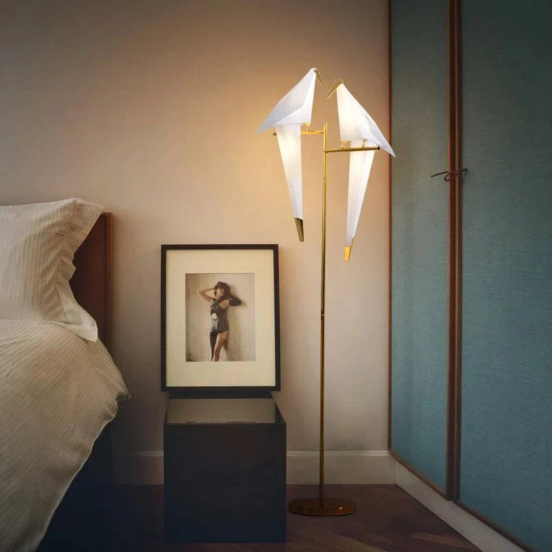 Origami Fugl Lampe | Moderne dekorativ bord- og gulvlampe