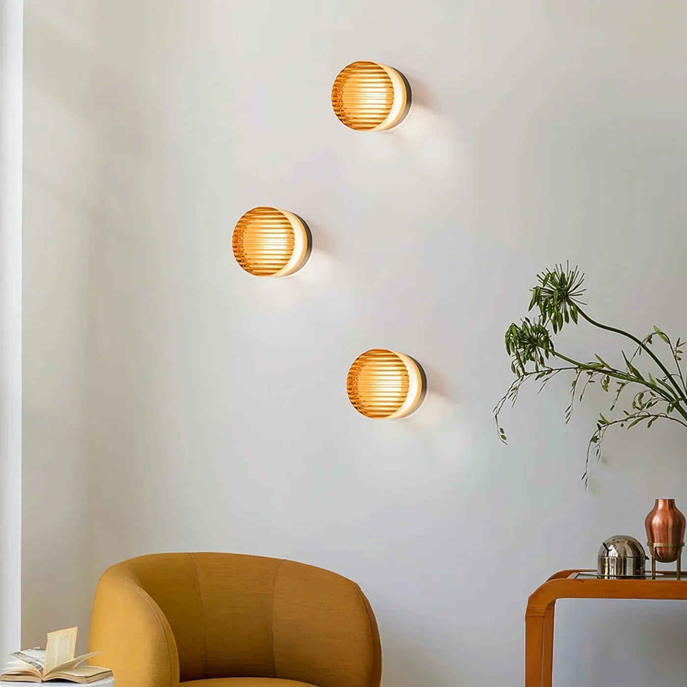 Moderne rund LED væglampe