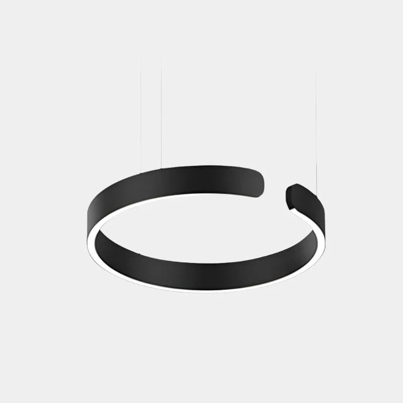 Moderne LED-lysekrone med ringform – elegant rund loftlampe