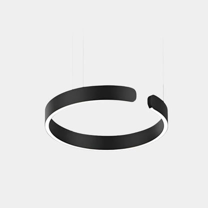 Moderne LED-lysekrone med ringform – elegant rund loftlampe