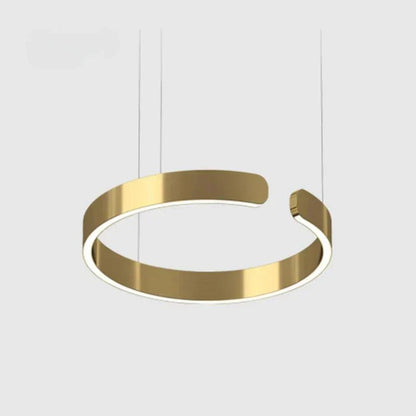 Moderne LED-lysekrone med ringform – elegant rund loftlampe