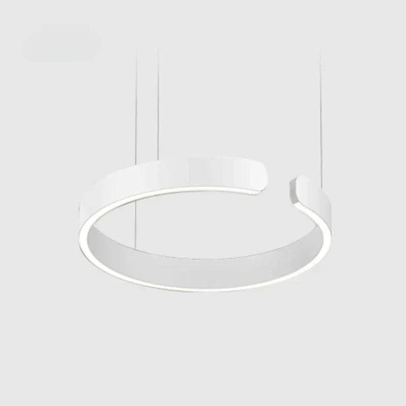 Moderne LED-lysekrone med ringform – elegant rund loftlampe