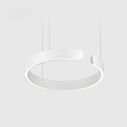Moderne LED-lysekrone med ringform – elegant rund loftlampe