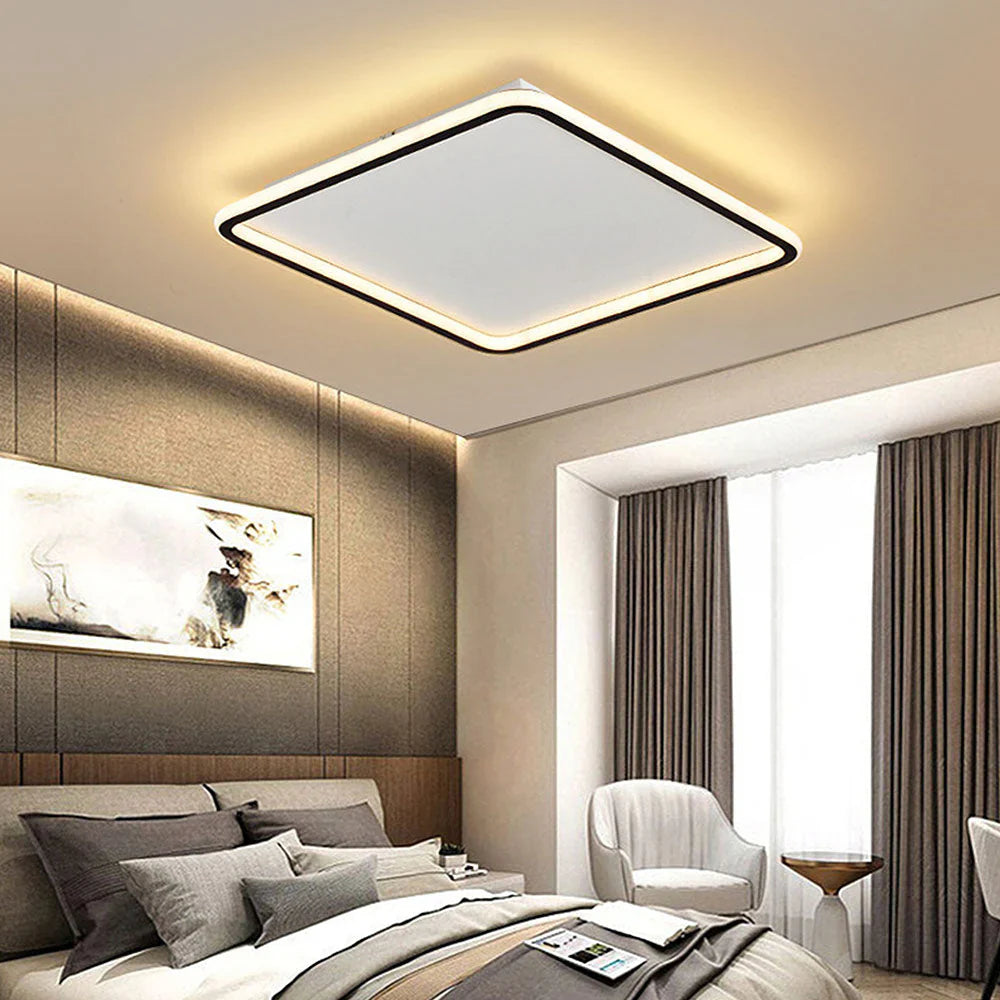 Moderne firkantet LED-loftlampe – minimalistisk design